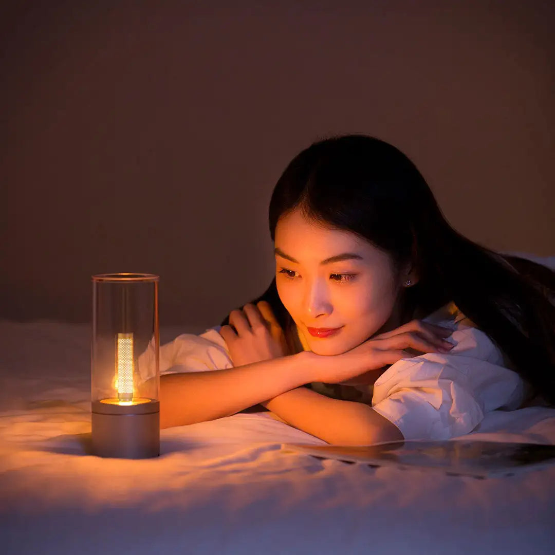 Bedside ambient lamp with warm glow, view 2 of 4