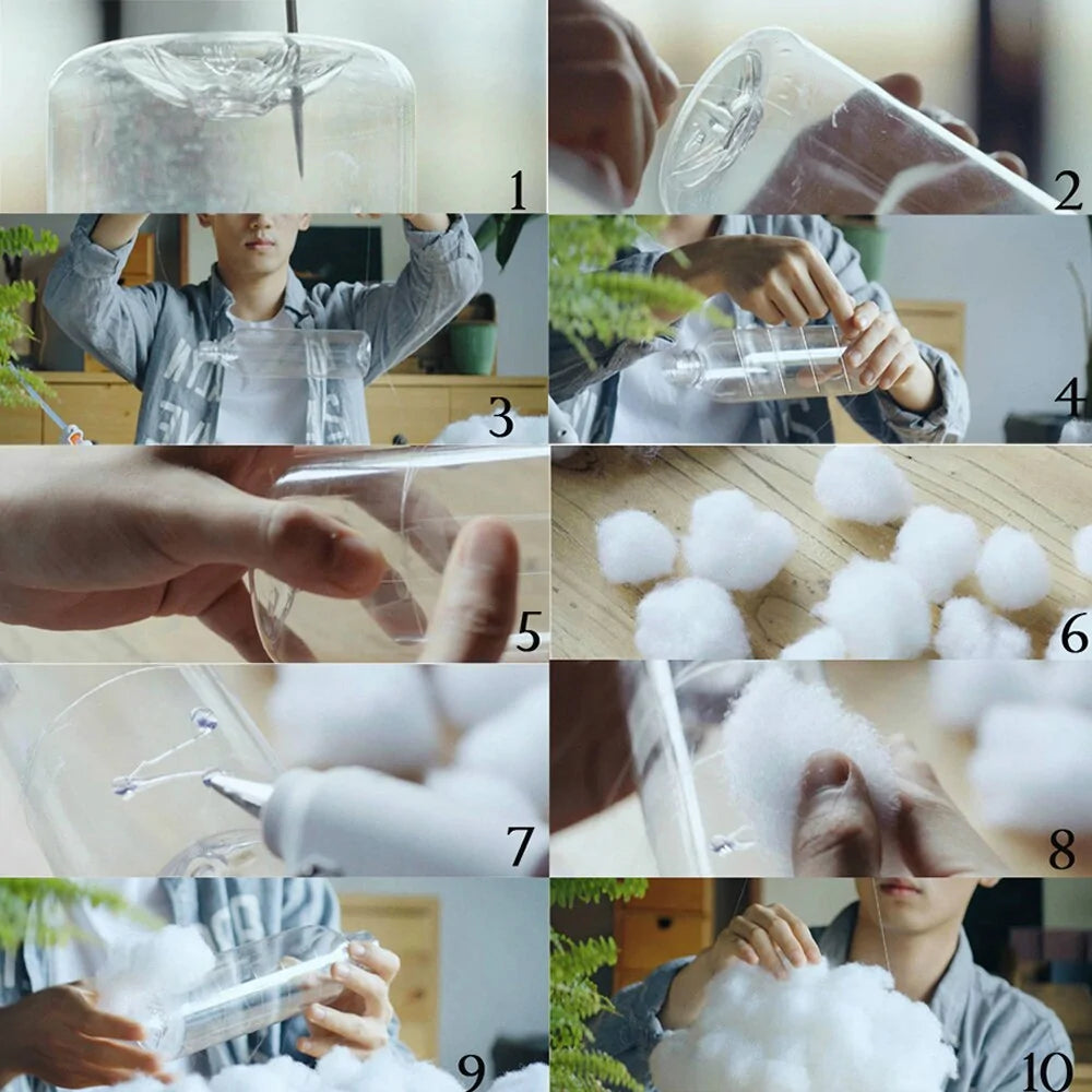 DIY Cotton Cloud Night Light