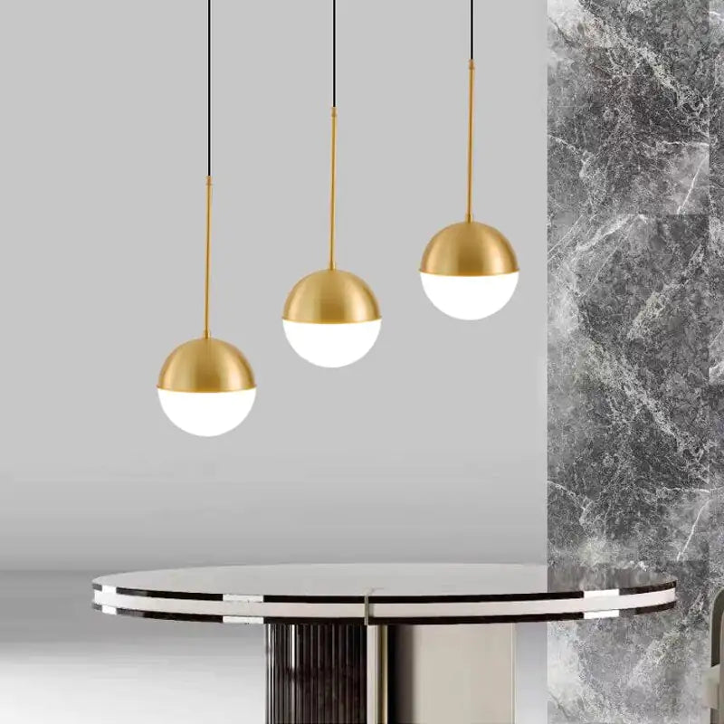 Golden Glass Ball Pendant Light