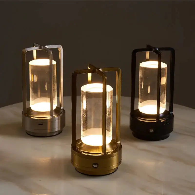Deunga table lantern, full open-frame view