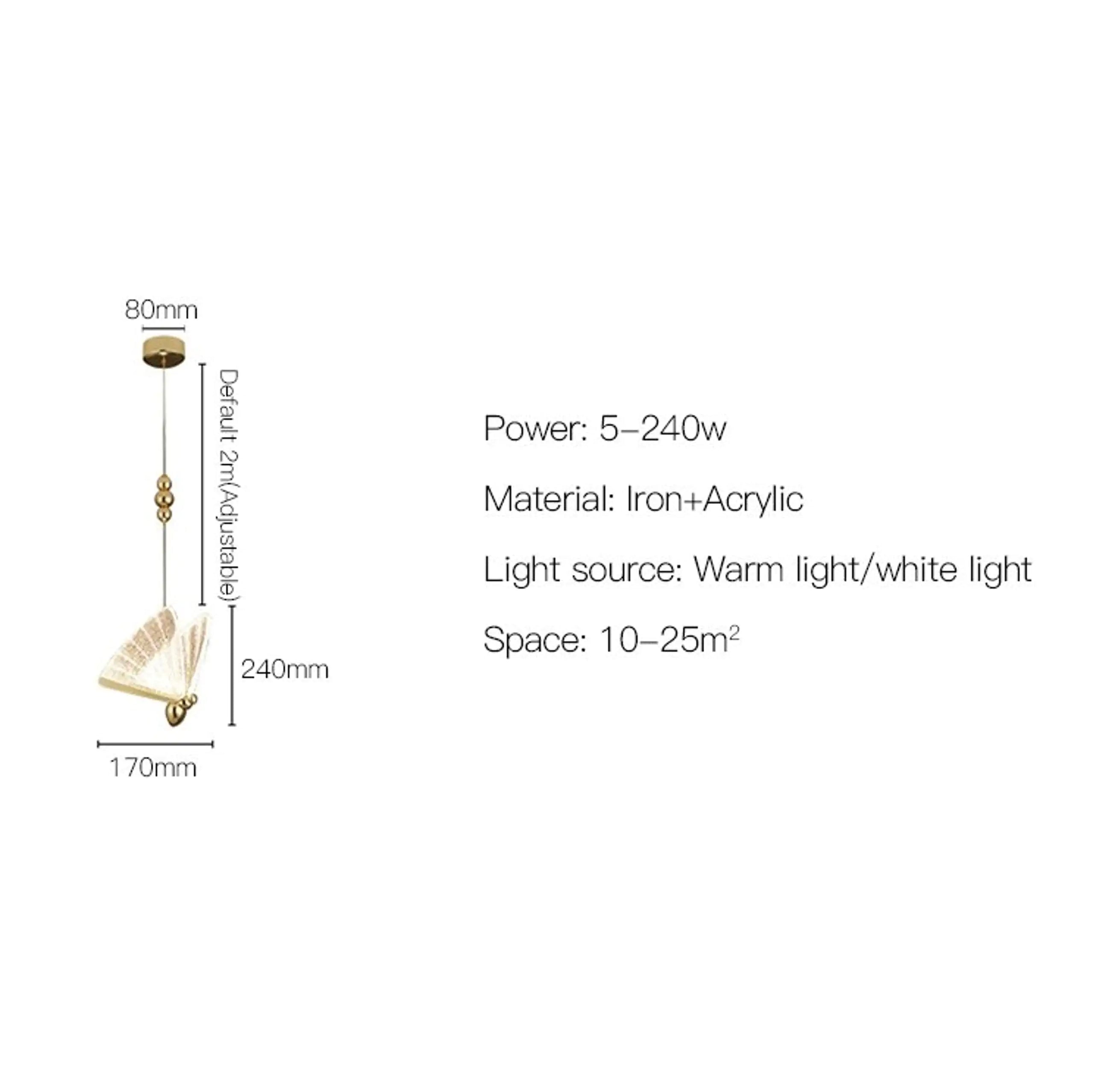 Modern Style Butterfly Pendant Light