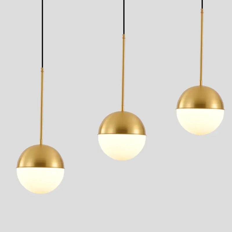 Golden Glass Ball Pendant Light