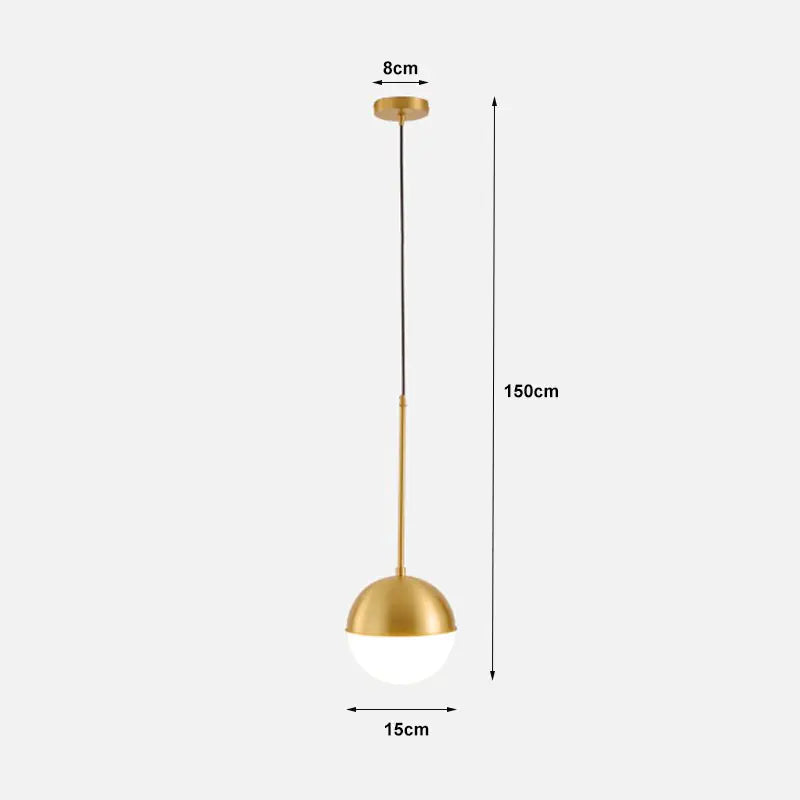 Golden Glass Ball Pendant Light