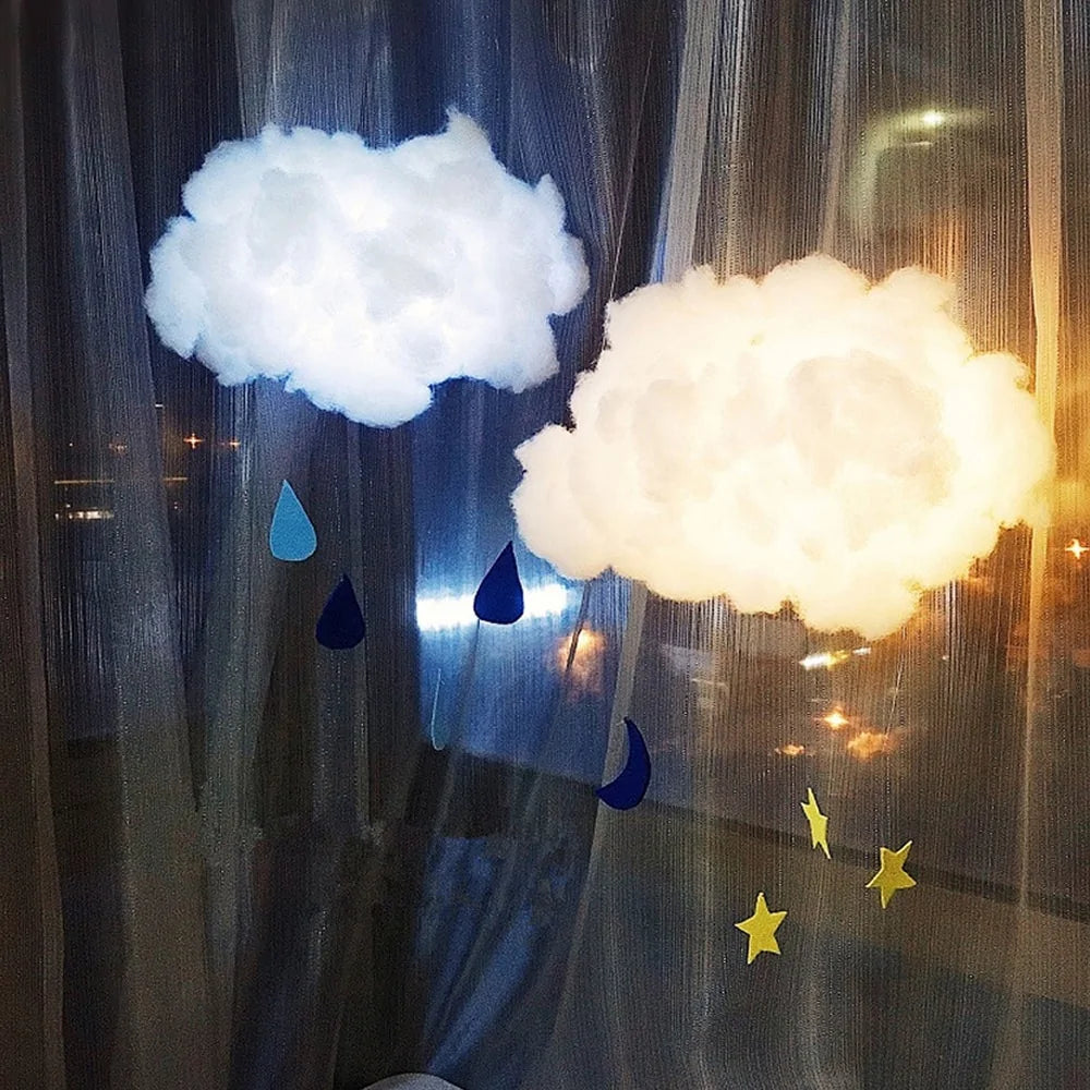 DIY Cotton Cloud Night Light