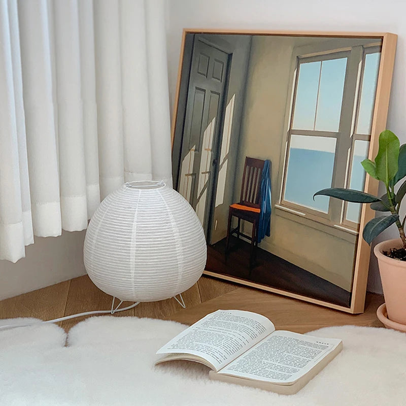 Washiro Paper-Shade Table Lamp, view 6 of 7