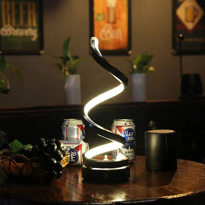 Uzuna Spiral Warm-Light Table Lamp, view 3 of 3