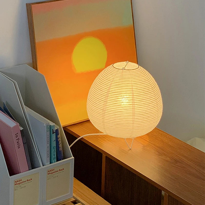 Washiro Paper-Shade Table Lamp, view 3 of 7