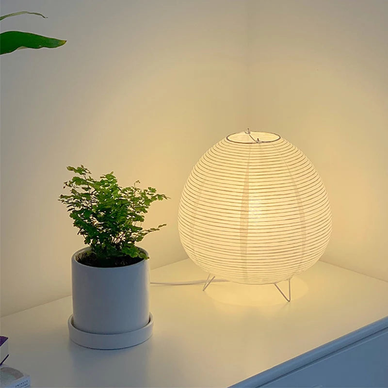 Washiro Paper-Shade Table Lamp, view 4 of 7