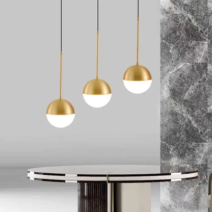 Golden Glass Ball Pendant Light