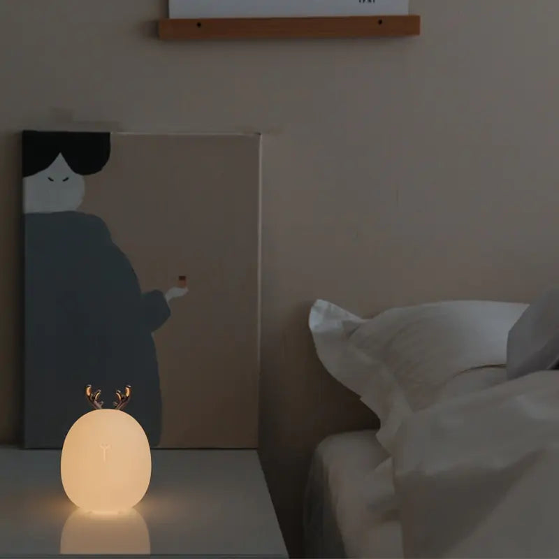 Deer and rabbit touch lamp, view 3 of 10