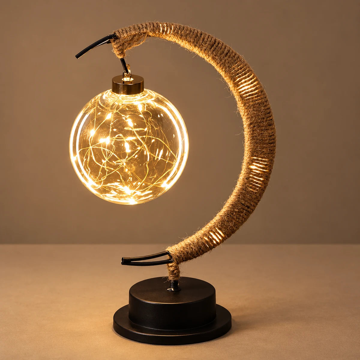 Dalmi Textured Full Moon Lamp, studio view