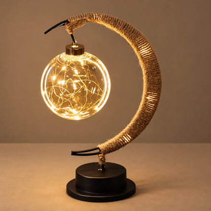 Dalmi Textured Full Moon Lamp, studio view