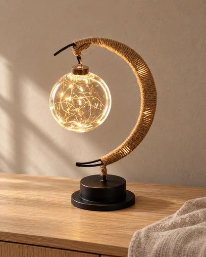 Dalmi Textured Full Moon Lamp, sunlit lifestyle