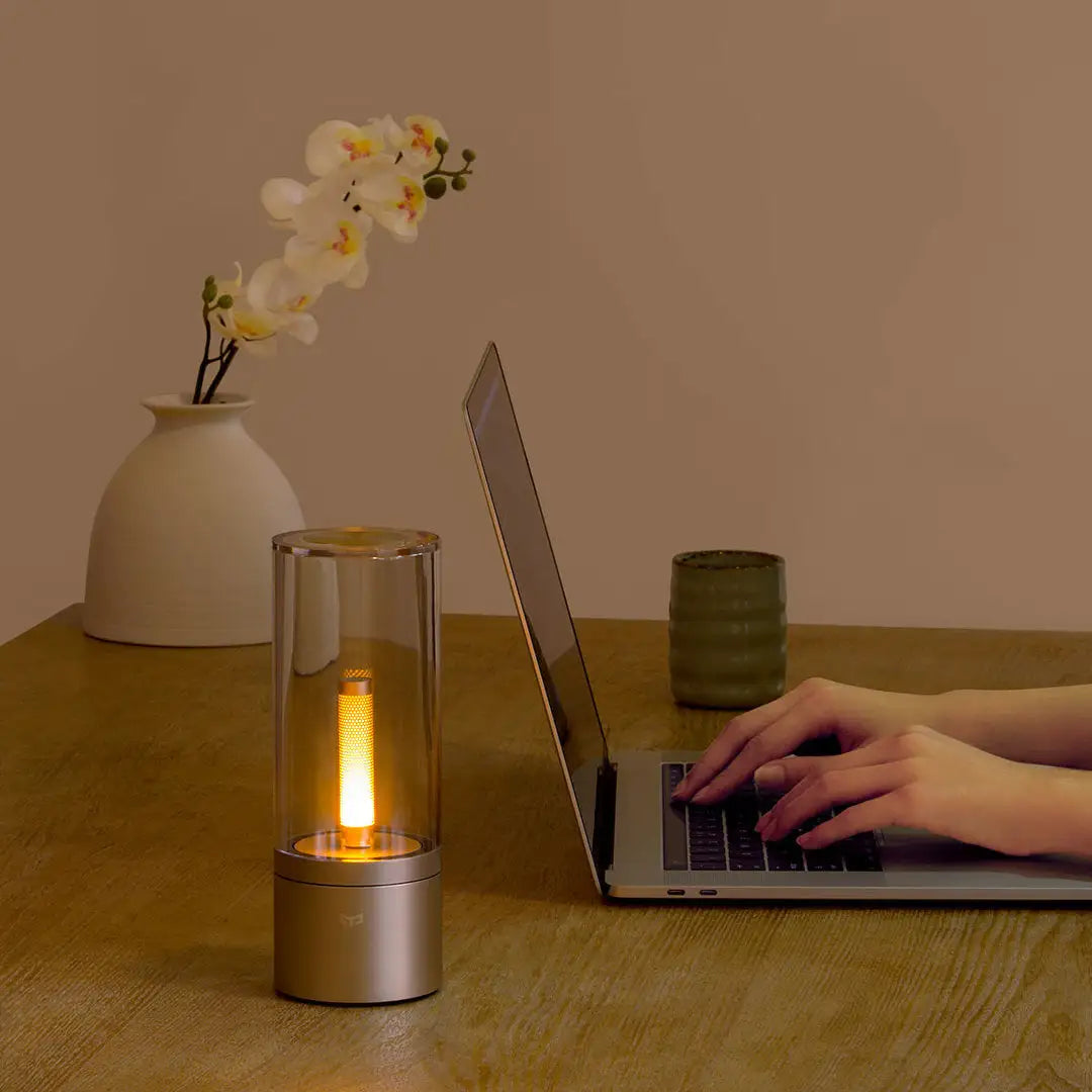 Bedside ambient lamp with warm glow, view 3 of 4