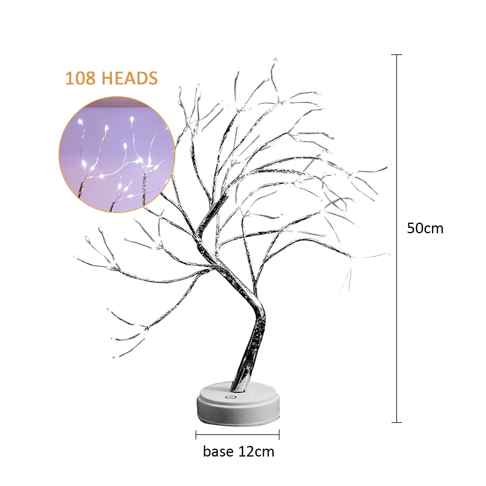 LED Night Light Tabletop Bonsai Tree Light Lamp USB
