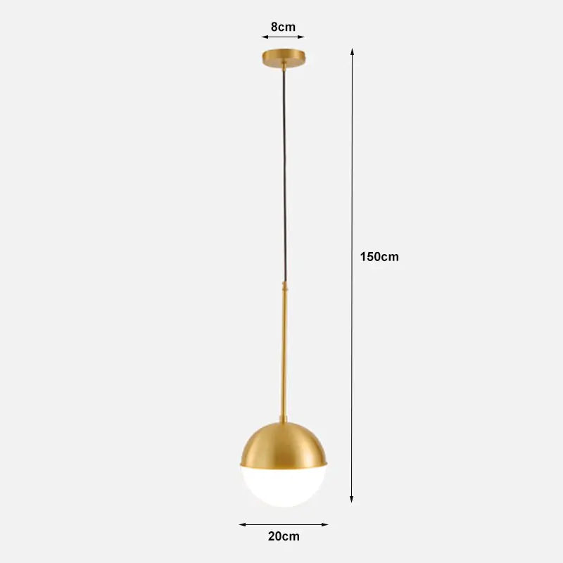 Golden Glass Ball Pendant Light