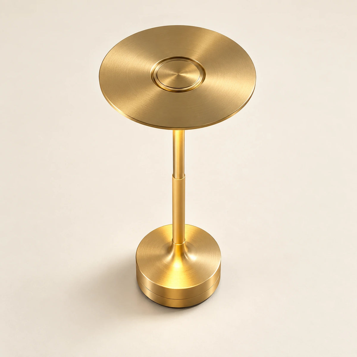 Tsukuma gold desk lamp from above