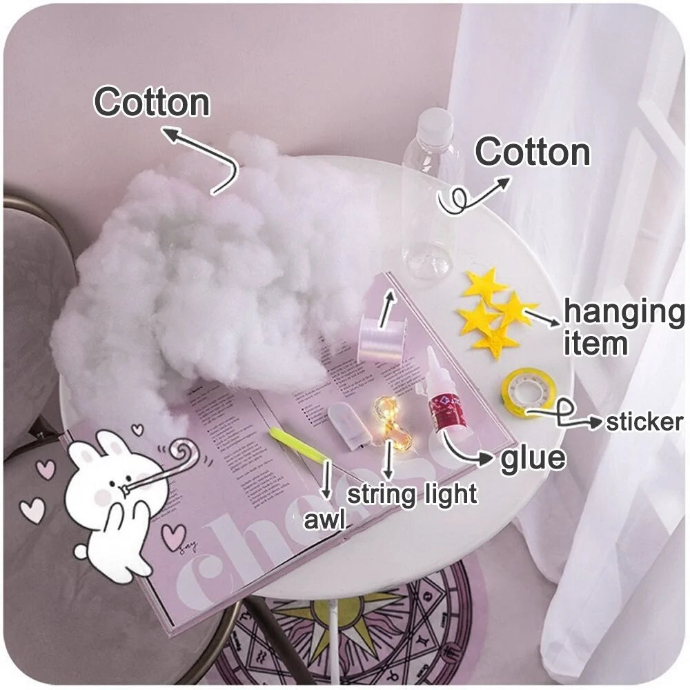DIY Cotton Cloud Night Light