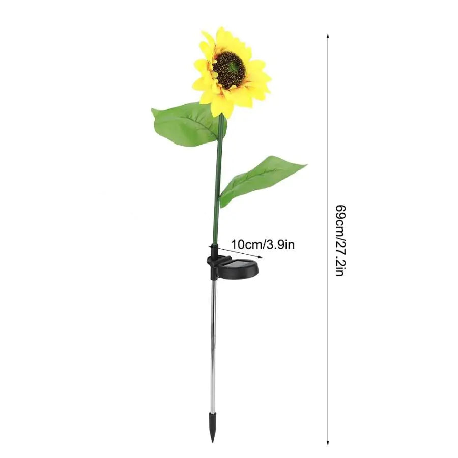 Elegant Solar-Powered Sunflowers Light Set